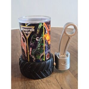 Monster Jam Souvenir Cup Tire Base Piston Handle Grave Digger Megalodon 2024
